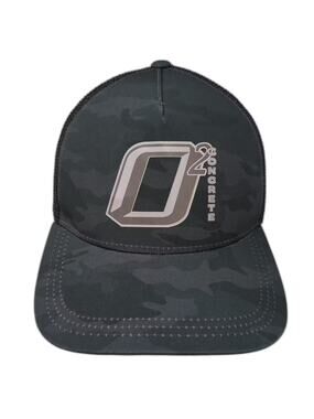 Ogio Trucker Hat Black Gray Camo Q2 Concrete Mesh Snapback Recycled One Size